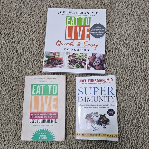 Other - Eat to Live Quick & Easy Cookbook W/2 Other Fuhrman Books